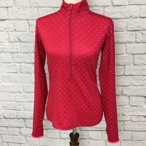 Nike 3/4 zip collared dri fit pullover, hot pink S